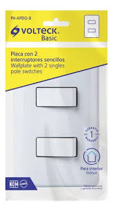APAGADOR DOBLE C/PLACA BASIC 25080