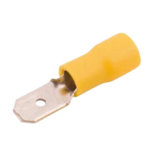 TERMINAL .250 MACHO AMARILLA  (10PZ)